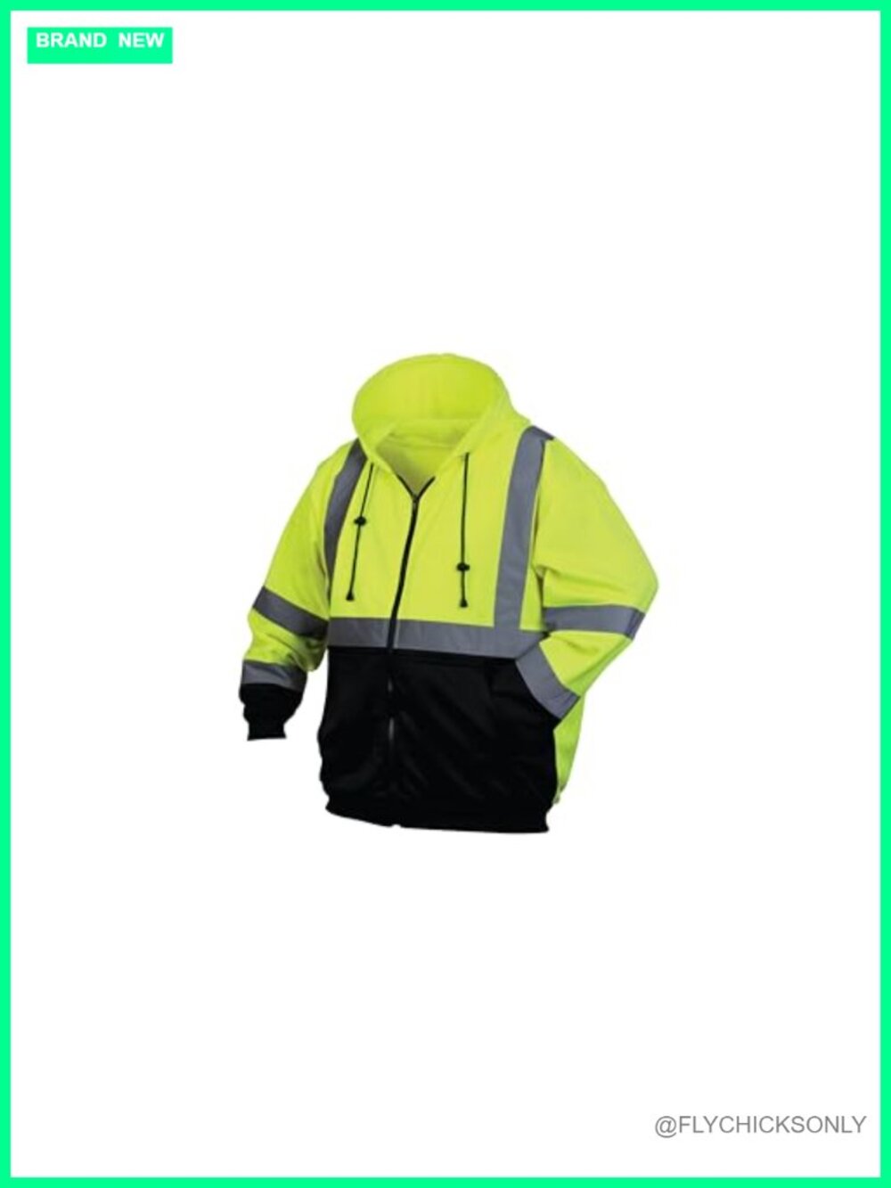 High Visibility Reflective Zip Sweatshirt Fleece Work Safety Top